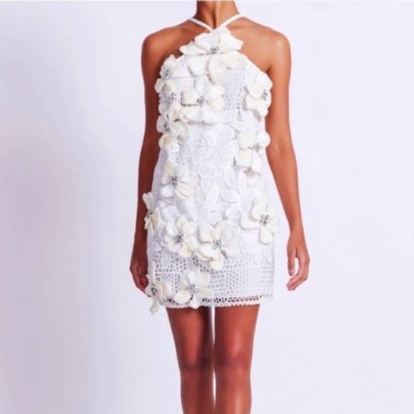 PatBO Flowered Embroidered Mini Dress - Picture 2 of 8